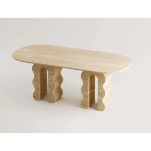 Malta Travertine Marble Dining Table - 1