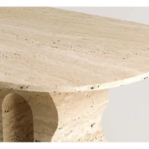 Malta Travertine Marble Dining Table - 5