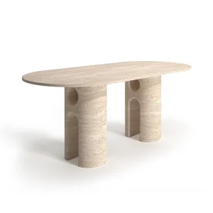 Terra Travertine Marble Dining Table - 1