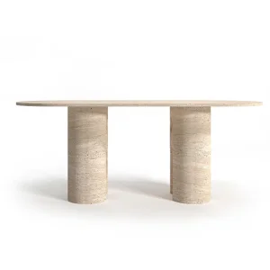 Terra Travertine Marble Dining Table - 2