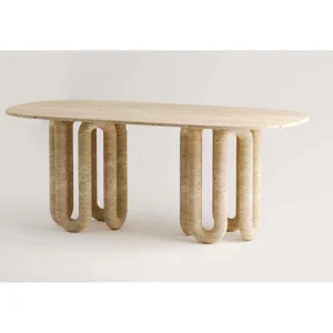 Yilan Travertine Marble Dining Table - 1