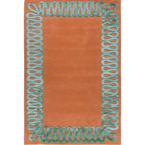 Ruffle Orange Hand Tuft Rug - 1