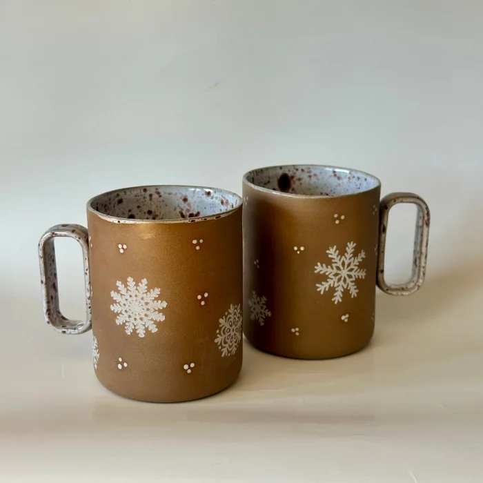 Kar Dekorlu Stoneware Kupa - 3