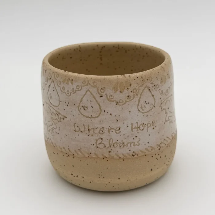 Çiçek Desenli Stoneware Kupa - 3