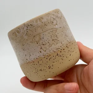 Çiçek Desenli Stoneware Kupa - 5