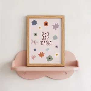 You Are Magic Floral Hand Drawn Art Print