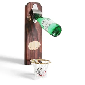 Hoop Wooden Wall Bottle Opener - 3