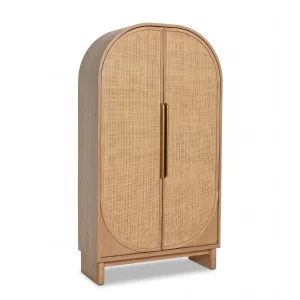 Airon Cane Wood Cabinet