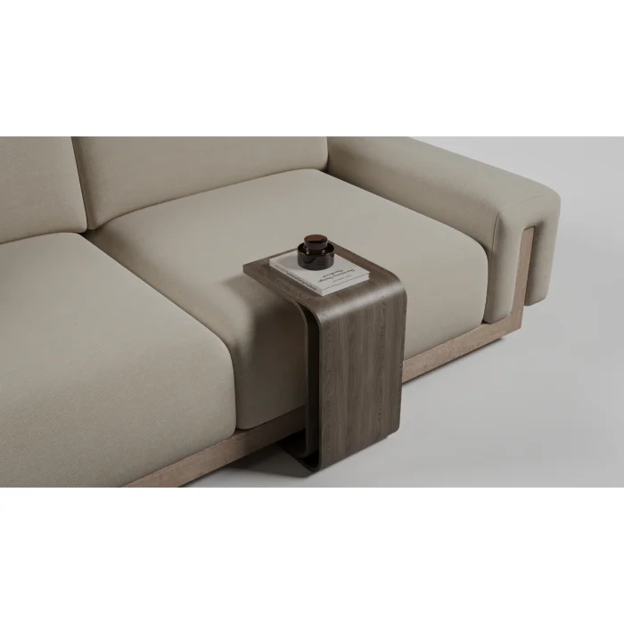 Atelier Noir Arm Solid Walnut Side Table - 3