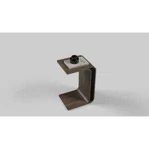 Atelier Noir Arm Solid Walnut Side Table - 1