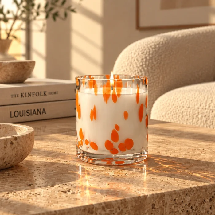 10x10 Cm Orange&white Murano - 2