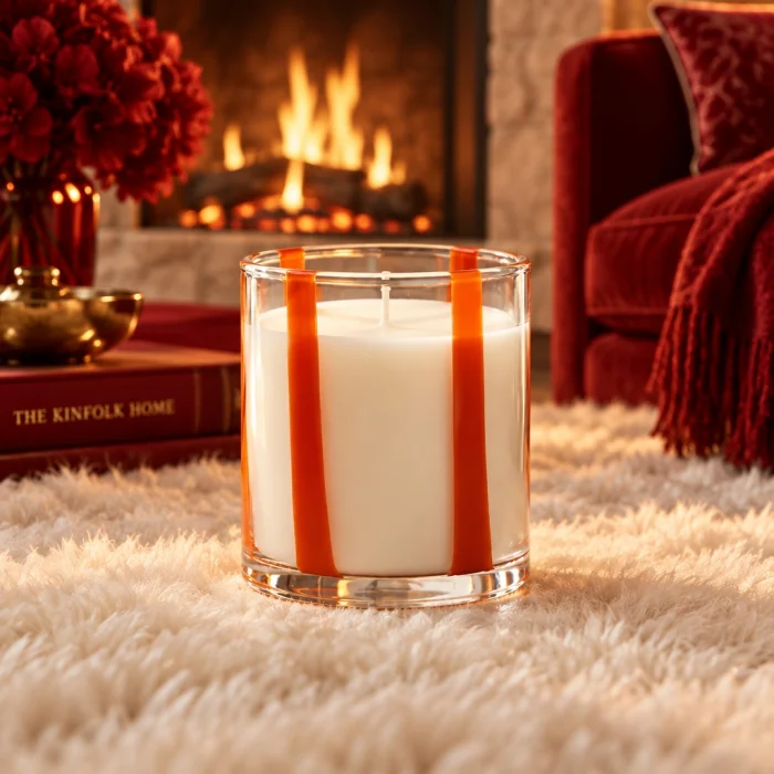 10x10 Cm Red Murano Candle - 3