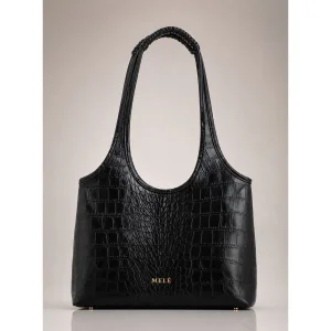 Noir Croco Tote Omuz Çantası