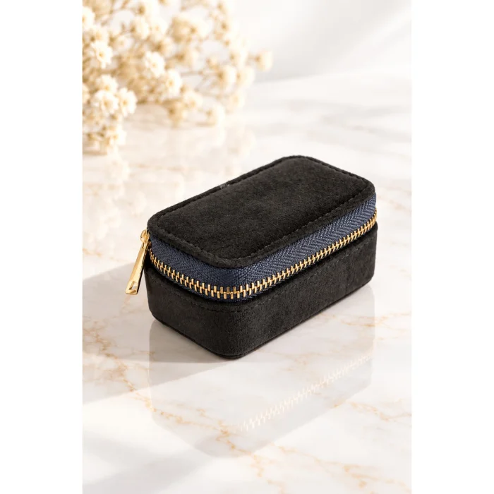 Velvet Jewelry Storage Box and Organizer Bag - 2