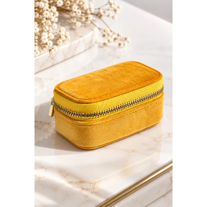 Velvet Zippered Jewelry Storage Case - 2