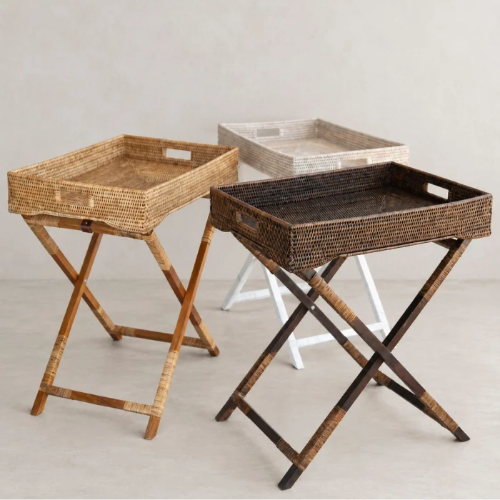 Natural Rattan Butler Tray Coffee Table - 3