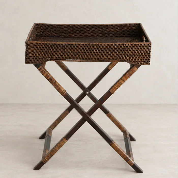 Natural Rattan Butler Tray Coffee Table - 2