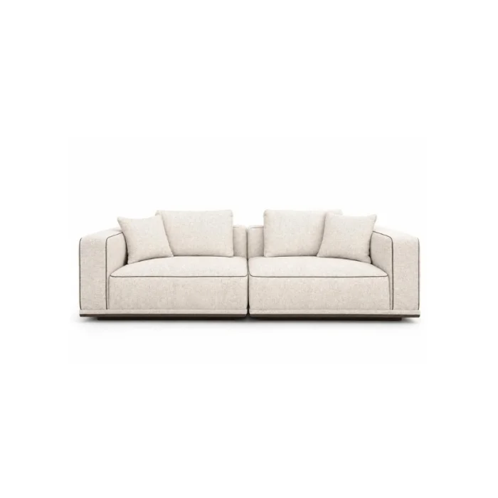 Elara Fabric Upholstered Three-Seater Sofa - 2