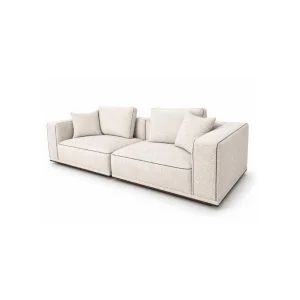 Elara Fabric Upholstered Three-Seater Sofa - 1