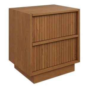 Kouva Oak Veneer 2-Drawer Nightstand - 1