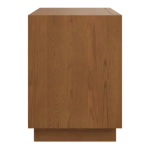 Kouva Oak Veneer 2-Drawer Nightstand - 5