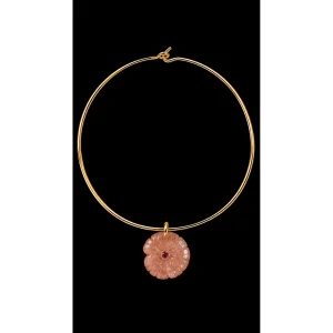 Bella Çilek Kuvars Taş Choker Kolye - 2