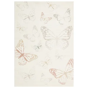 Piccolo Pcl 03 Cream Multy Pastel Butterfly Children's Rug - 1