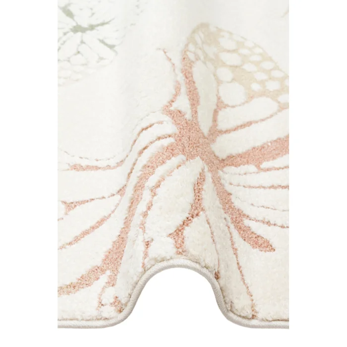 Piccolo Pcl 03 Cream Multy Pastel Butterfly Children's Rug - 4