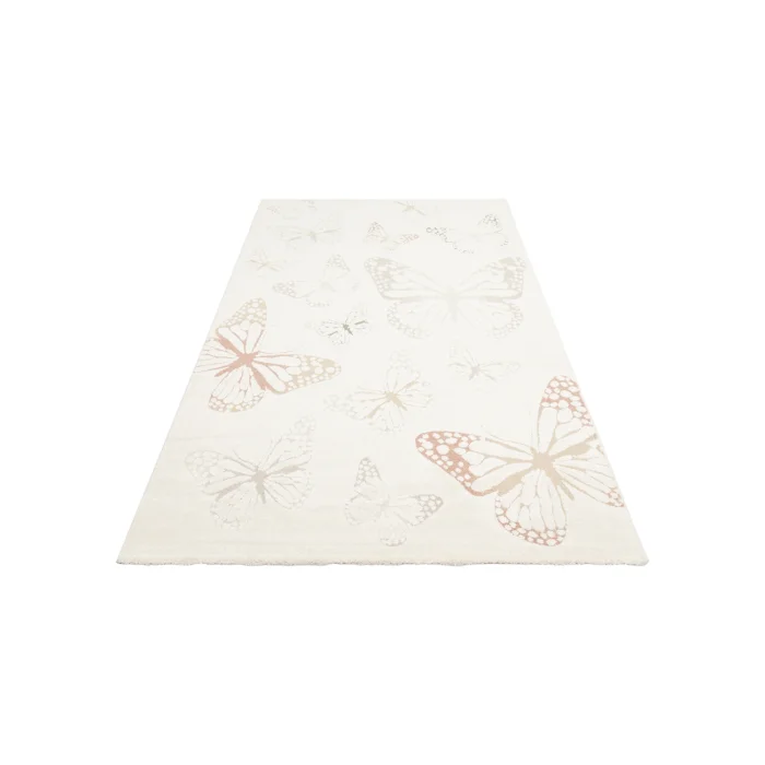Piccolo Pcl 03 Cream Multy Pastel Butterfly Children's Rug - 2