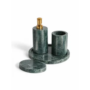 Green Marble 4-Piece Bathroom Set - 1