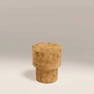 Luna Burl Wood Side Table - 1