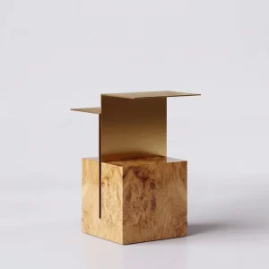 Nexus Burl Wood Side Table - 1