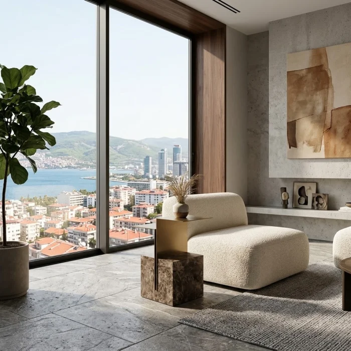 Vapor Travertine Side Table - 3