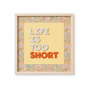 Life Is Too Short El Yapımı Seramik Duvar Panosu - 1