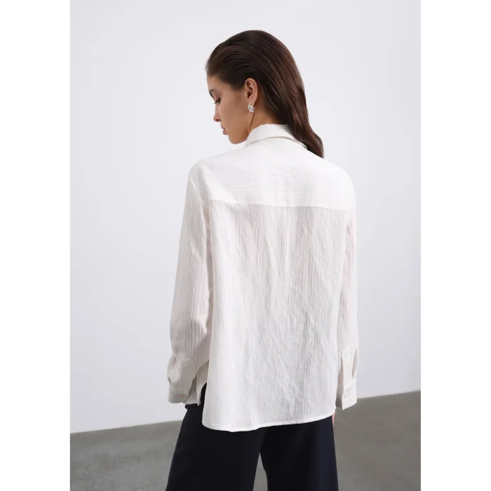 Asymmetric Striped Lorin Shirt - 3