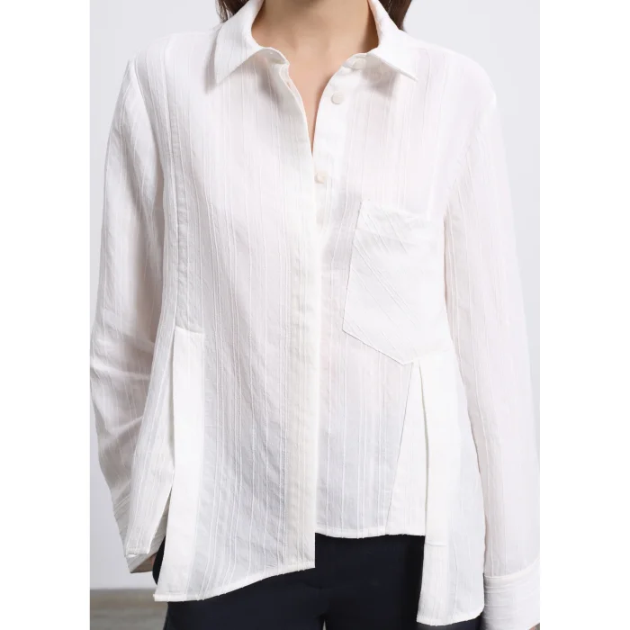 Asymmetric Striped Lorin Shirt - 4