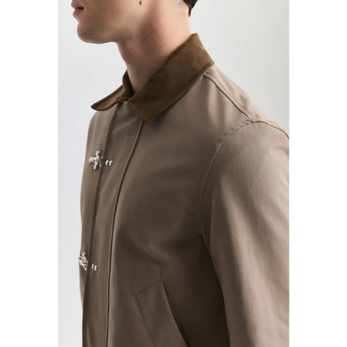 Regular Fit Coat with Ornamental Metal Buttons - 2