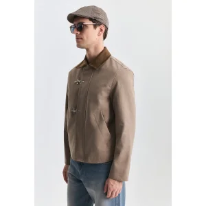 Regular Fit Coat with Ornamental Metal Buttons - 3