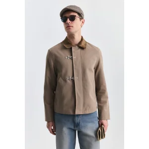 Regular Fit Coat with Ornamental Metal Buttons - 5