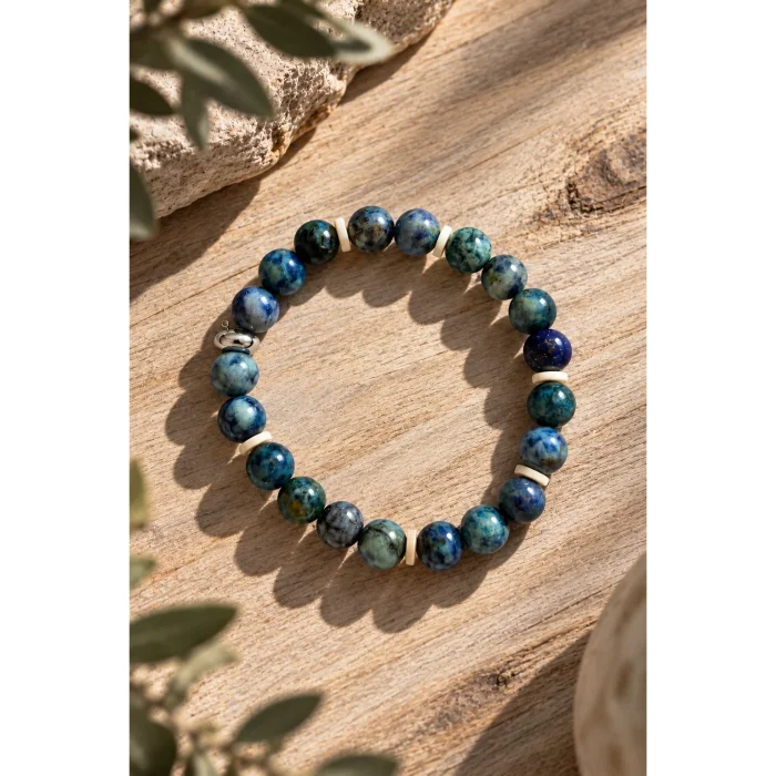 Natura Azurite Natural Stone Handmade Bracelet - 4