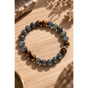 Labradorite & Tiger's Eye Handmade Bracelet - 4