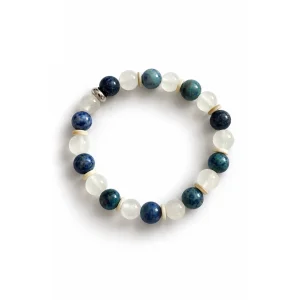 Selenite & Azurite Stone Handmade Bracelet - 1