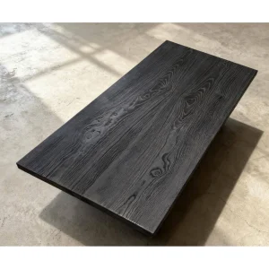 Koben Black Solid Oak Dining & Meeting Table - 6