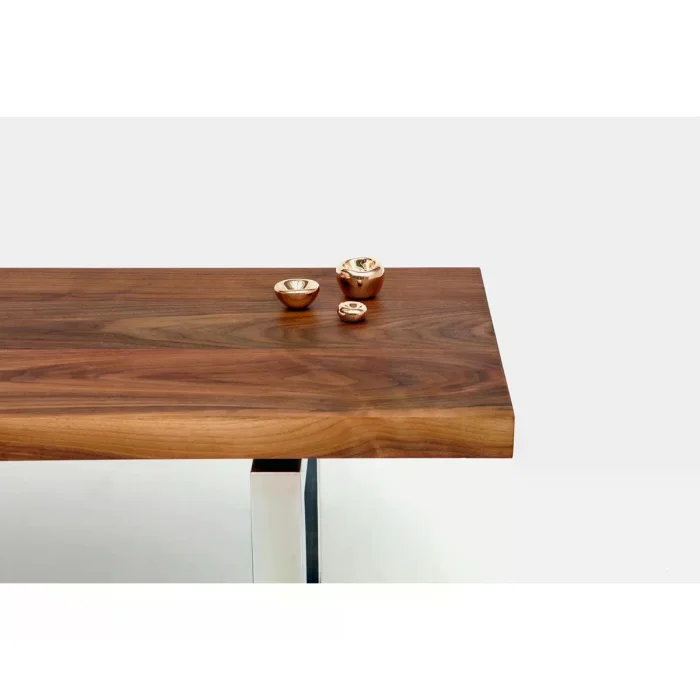 Stern Solid Walnut Dining & Meeting Table with Metal Legs - 7