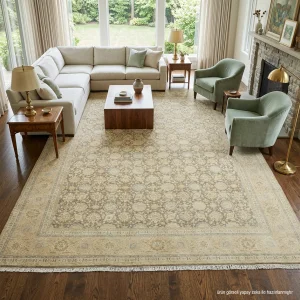 Vera Vintage Hand-Knotted Iranian Rug 296x383 cm - 3