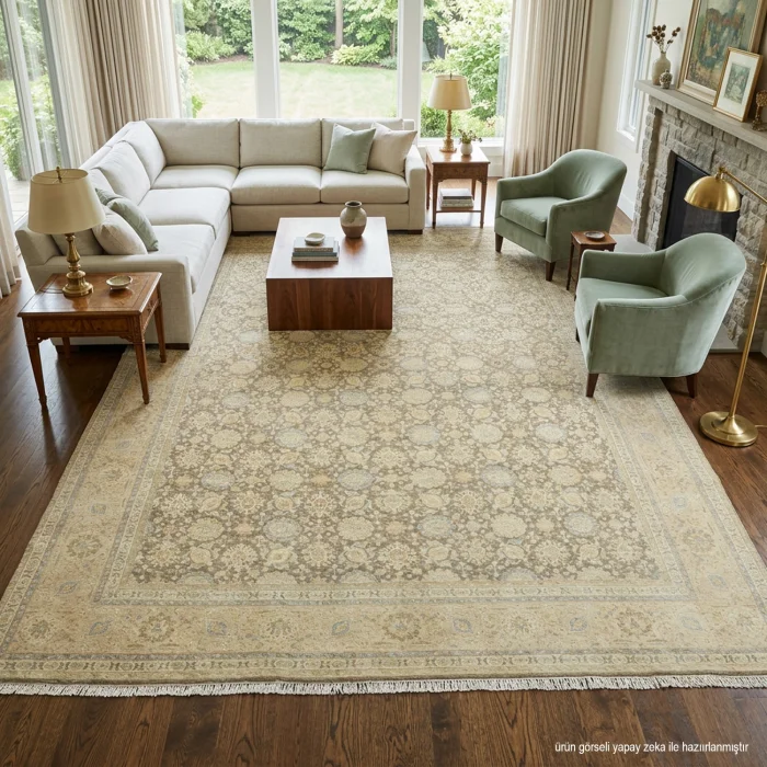 Vera Vintage Hand-Knotted Iranian Rug 296x383 cm - 3