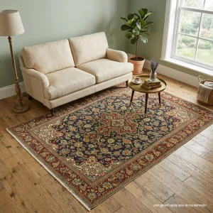 Zerin Floral Hand-Knotted Rug 137x195 Cm - 3