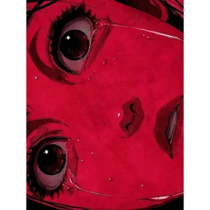 Crimson Gaze Art Print Tablo - 1