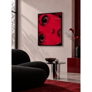 Crimson Gaze Art Print Tablo - 3