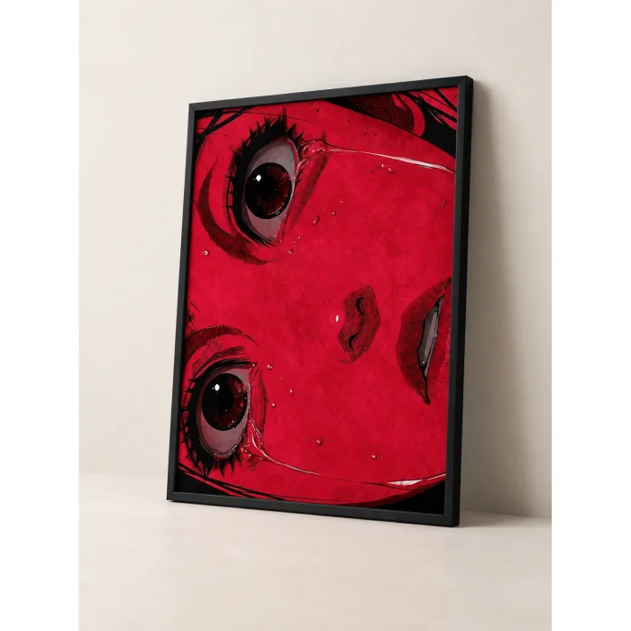 Crimson Gaze Art Print Tablo - 2